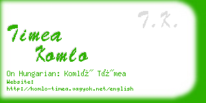 timea komlo business card